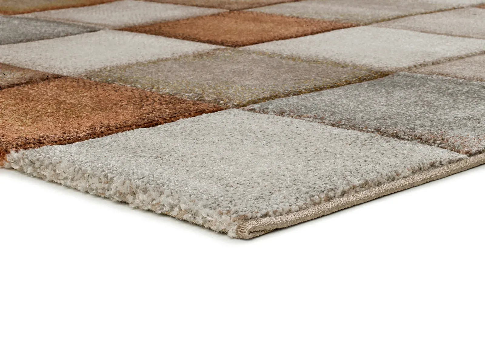 Tepih LENA 22605 riđa, 080×150 cm — bočni prikaz