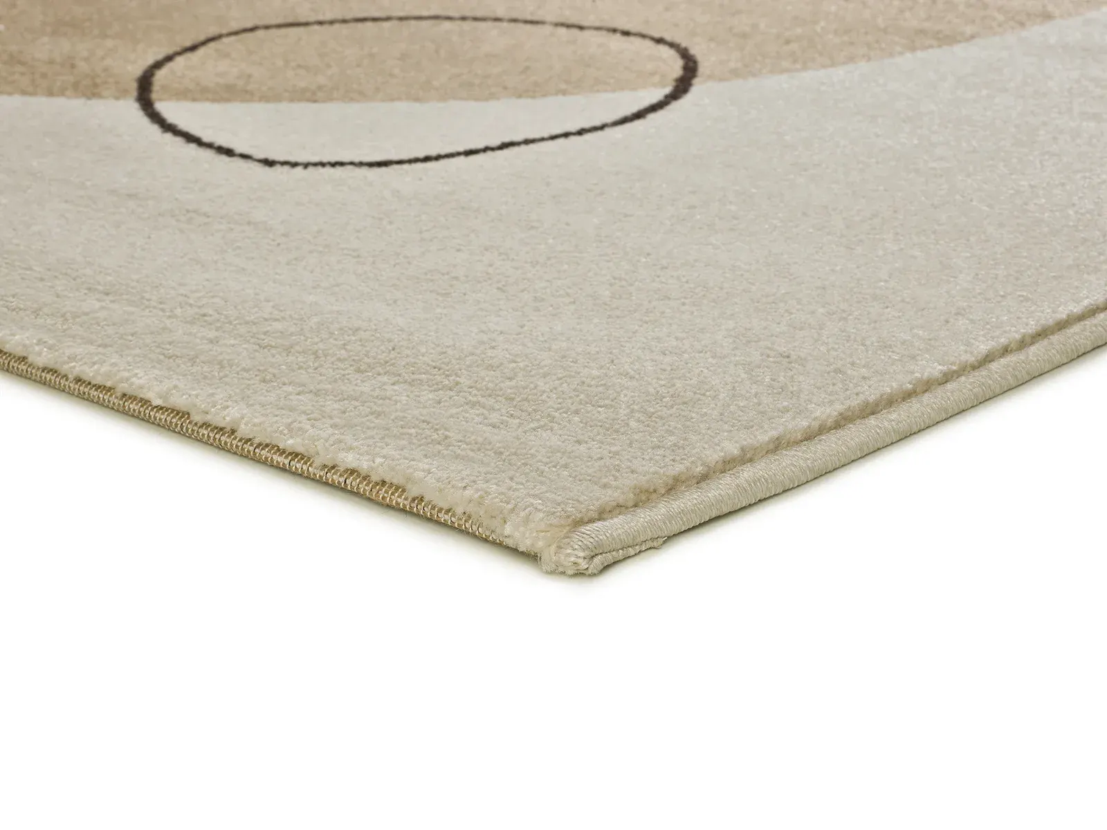 Tepih LESSIA PEBLINNE bež, 080×150 cm — bočni prikaz