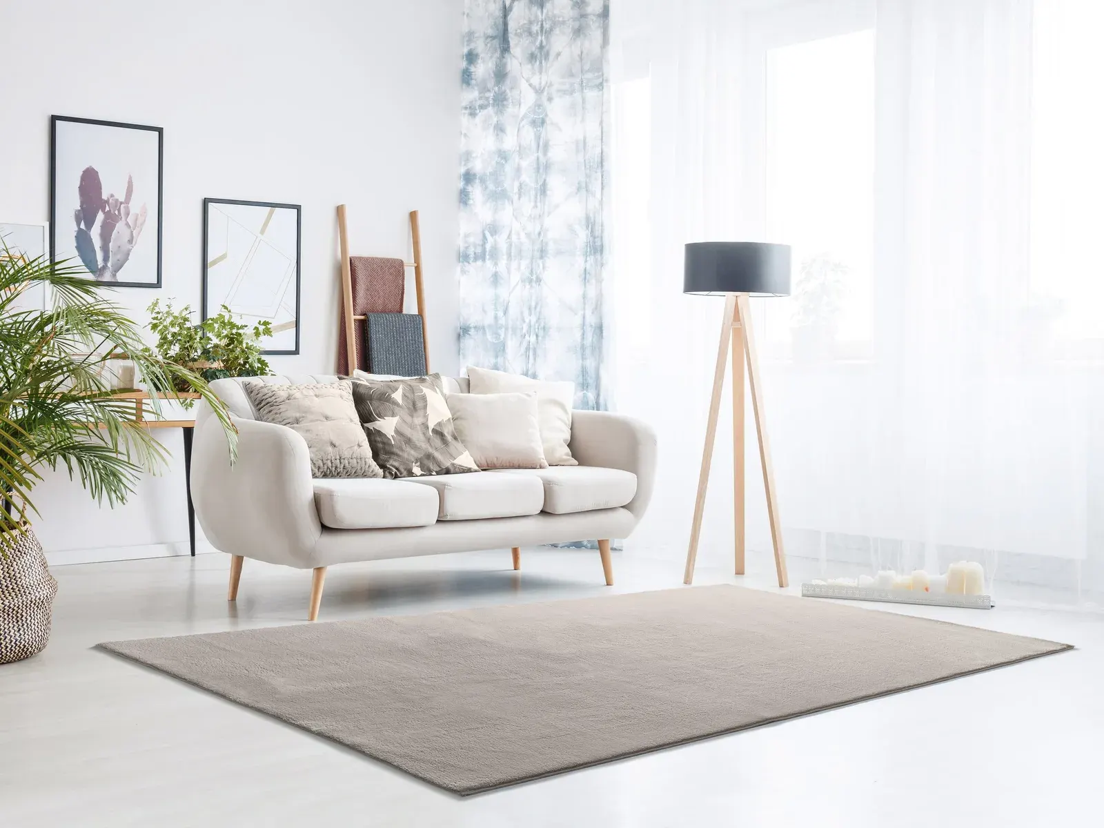 Tepih LOFT LISO kamena, 060×120 cm — stražnji prikaz