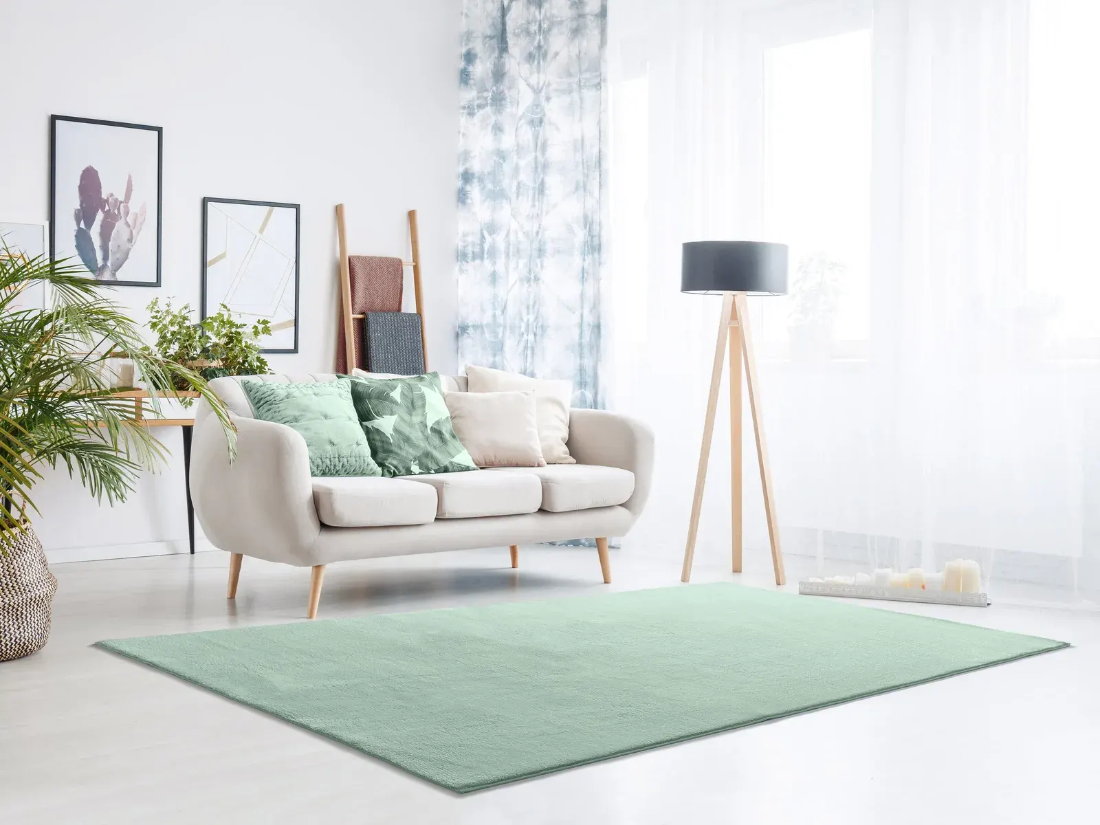 Tepih LOFT LISO zelena, 060×120 cm — stražnji prikaz