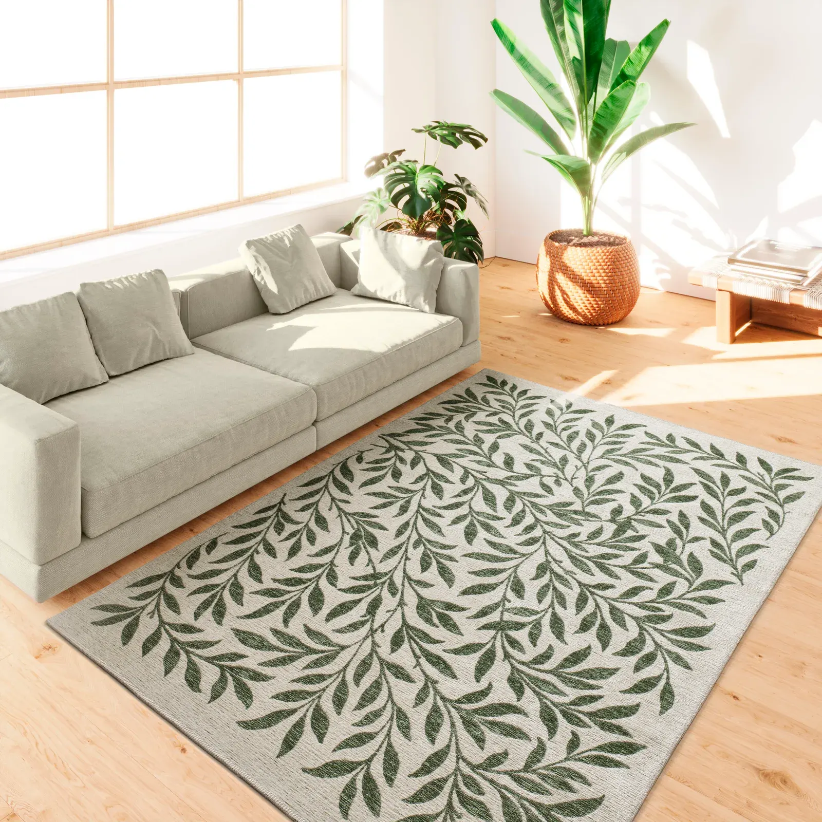 Tepih LUA 3103 zelena, 080×150 cm — gornji prikaz