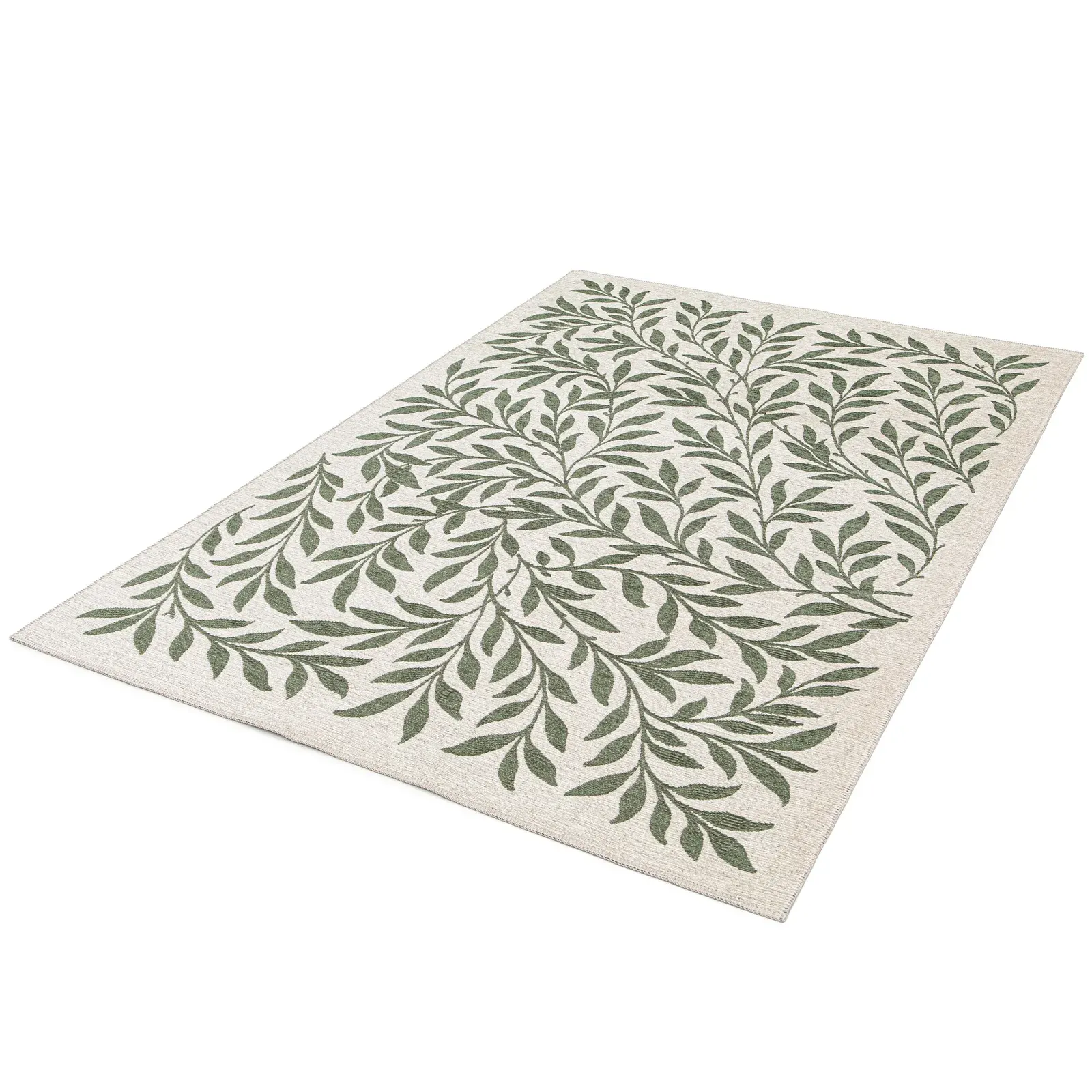 Tepih LUA 3103 zelena, 080×150 cm — lifestyle prikaz