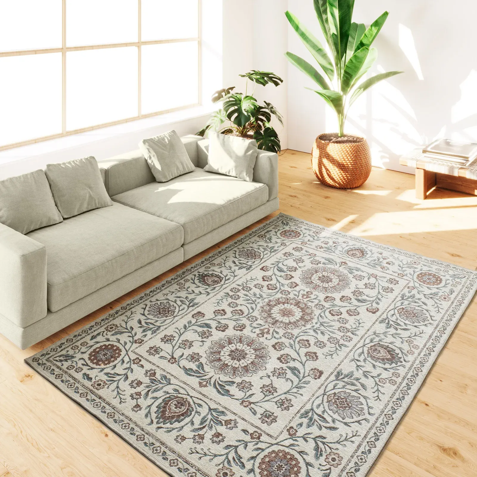 Tepih LUA 3104 plava, 080×150 cm — gornji prikaz