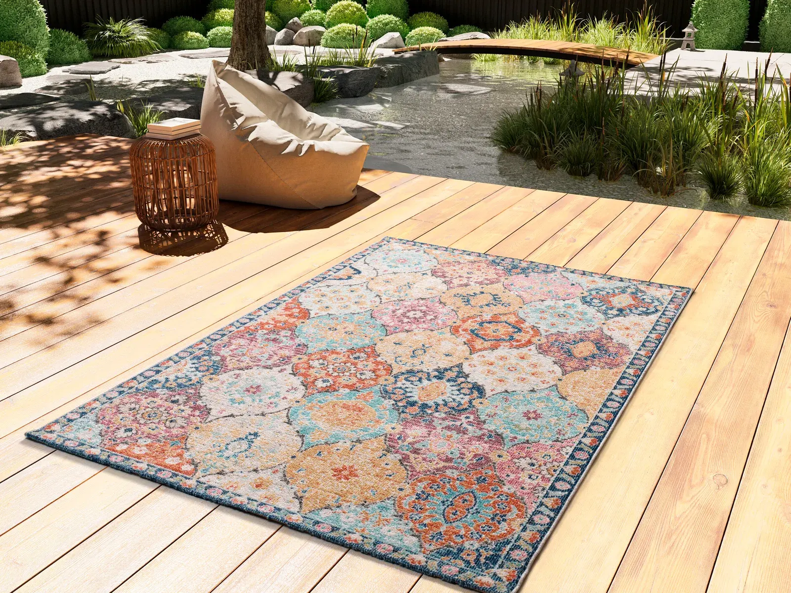 Tepih LUNA 20092 multi, 080×150 cm — stražnji prikaz