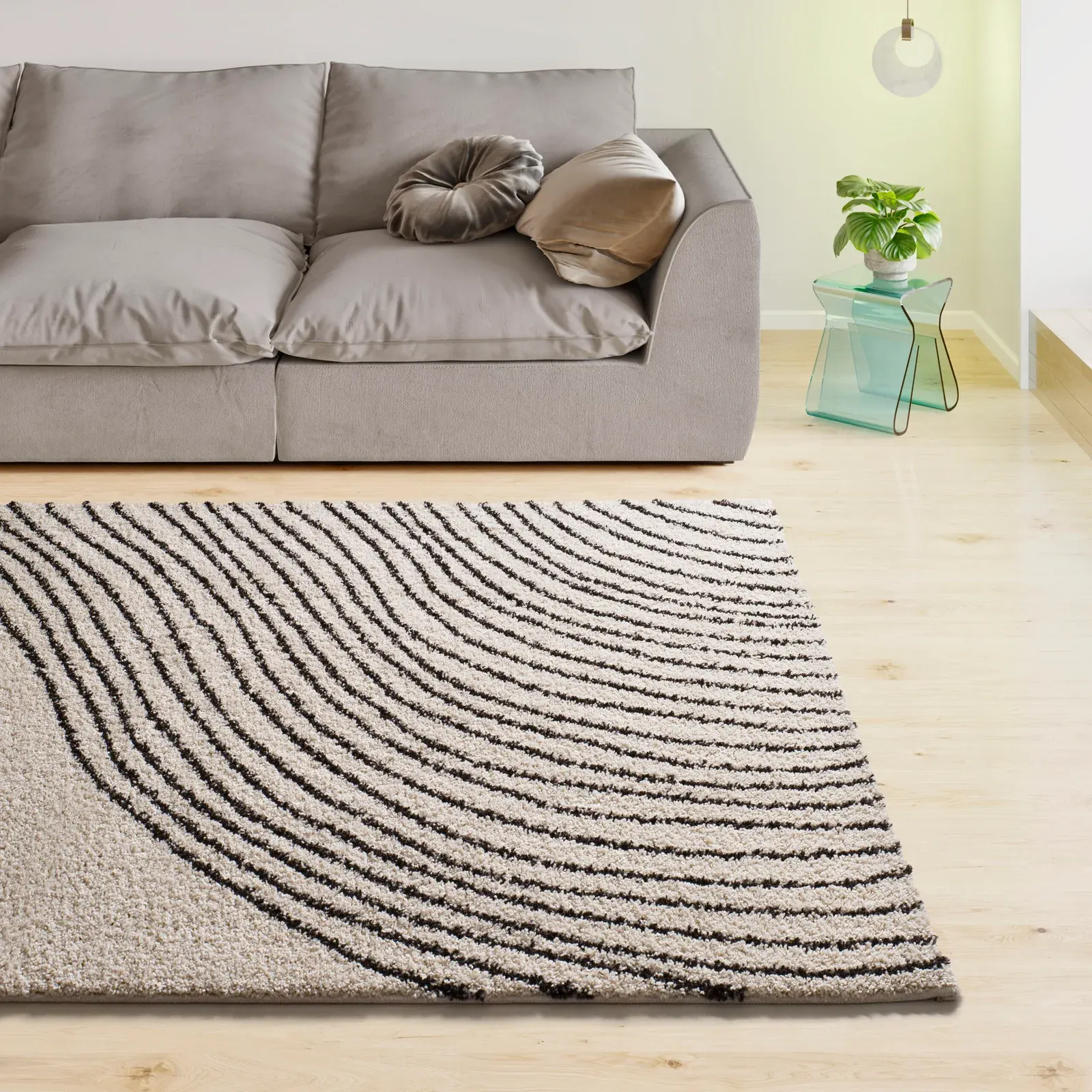 Tepih LUSH COASTALINA bijela, 080×150 cm — detalj