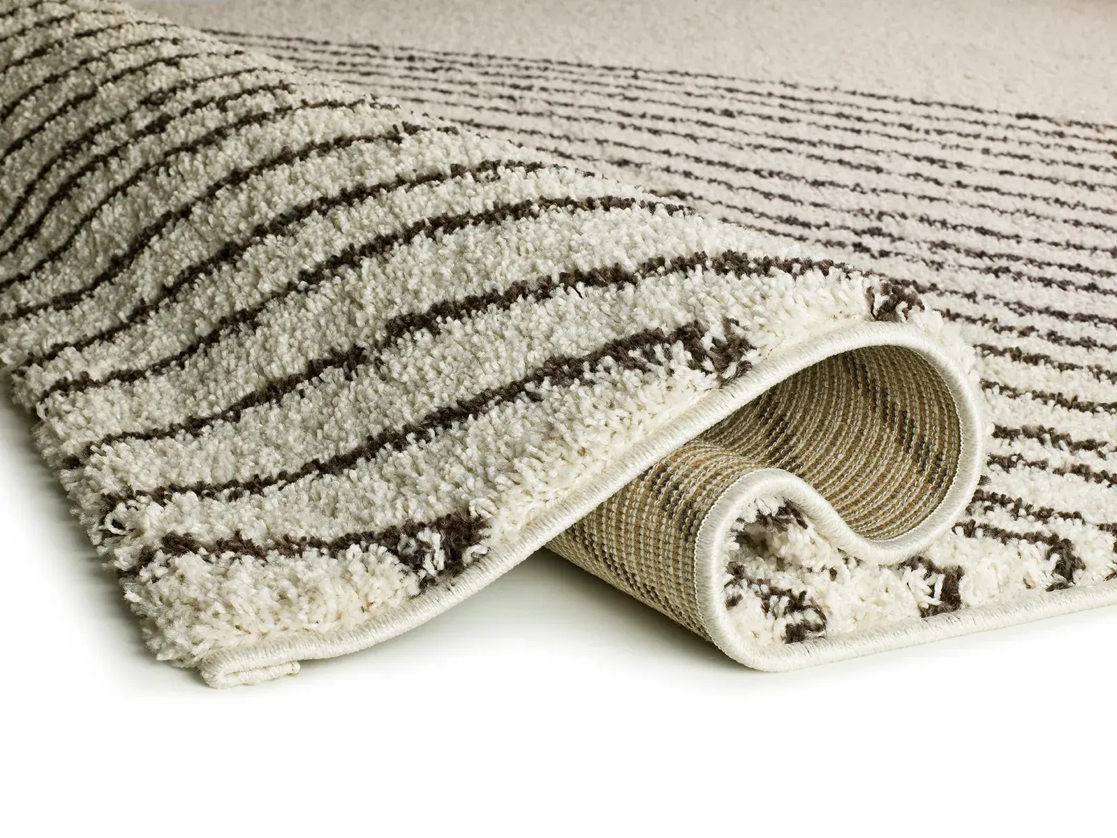 Tepih LUSH COASTALINA bijela, 080×150 cm — stražnji prikaz