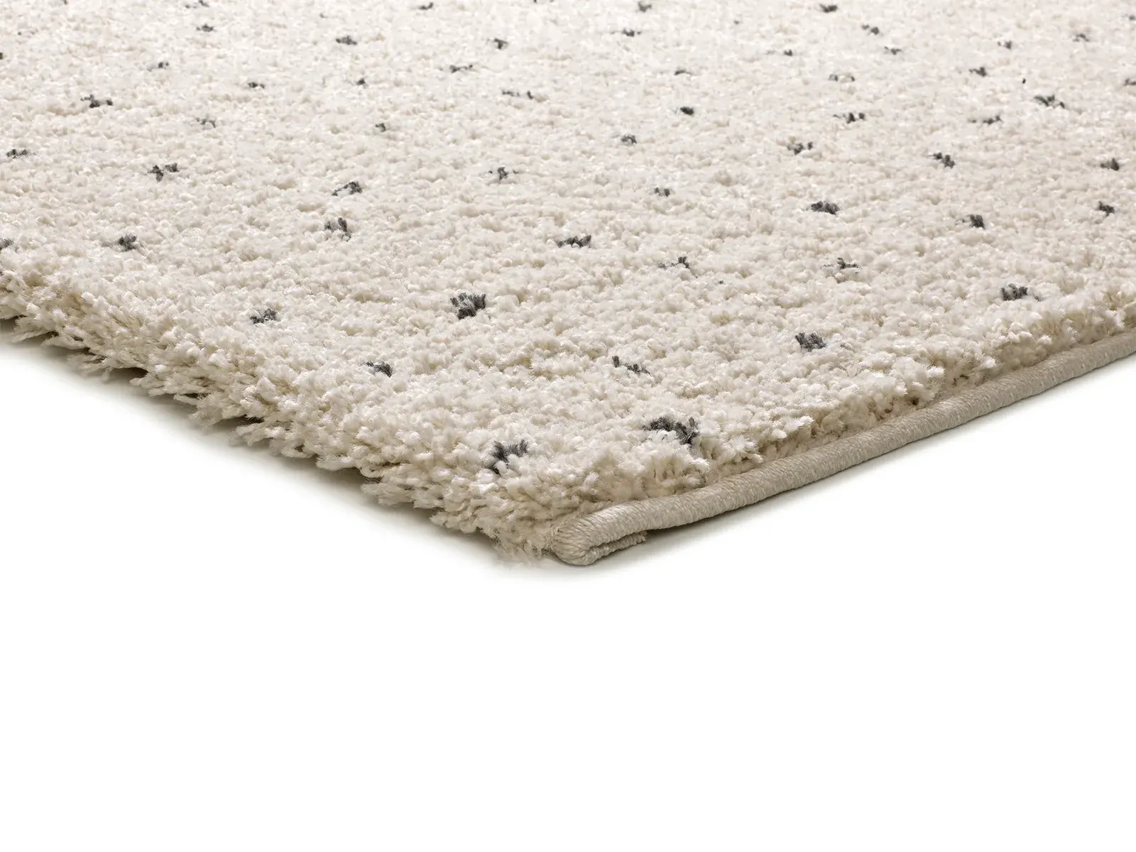 Tepih LUSH DOTTIE crna, 080×150 cm — bočni prikaz