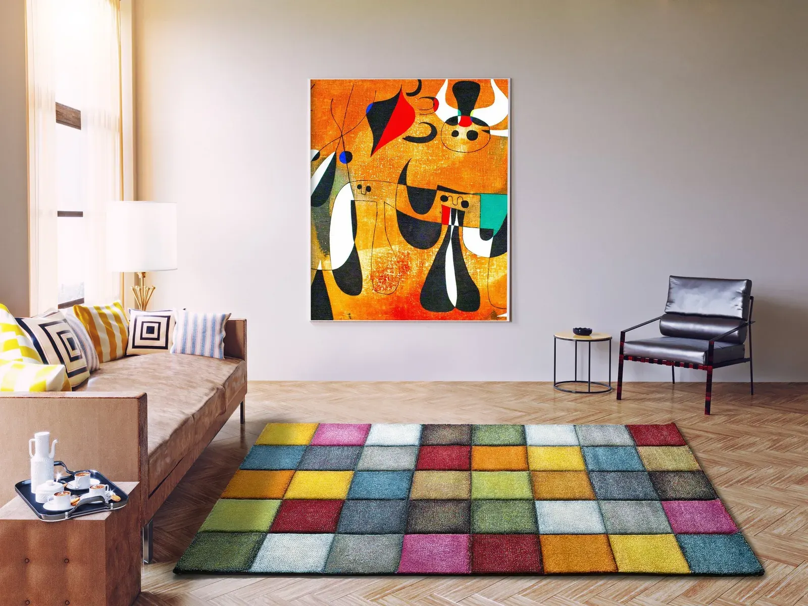 Tepih MATRIX 22605 multi, 060×120 cm — stražnji prikaz