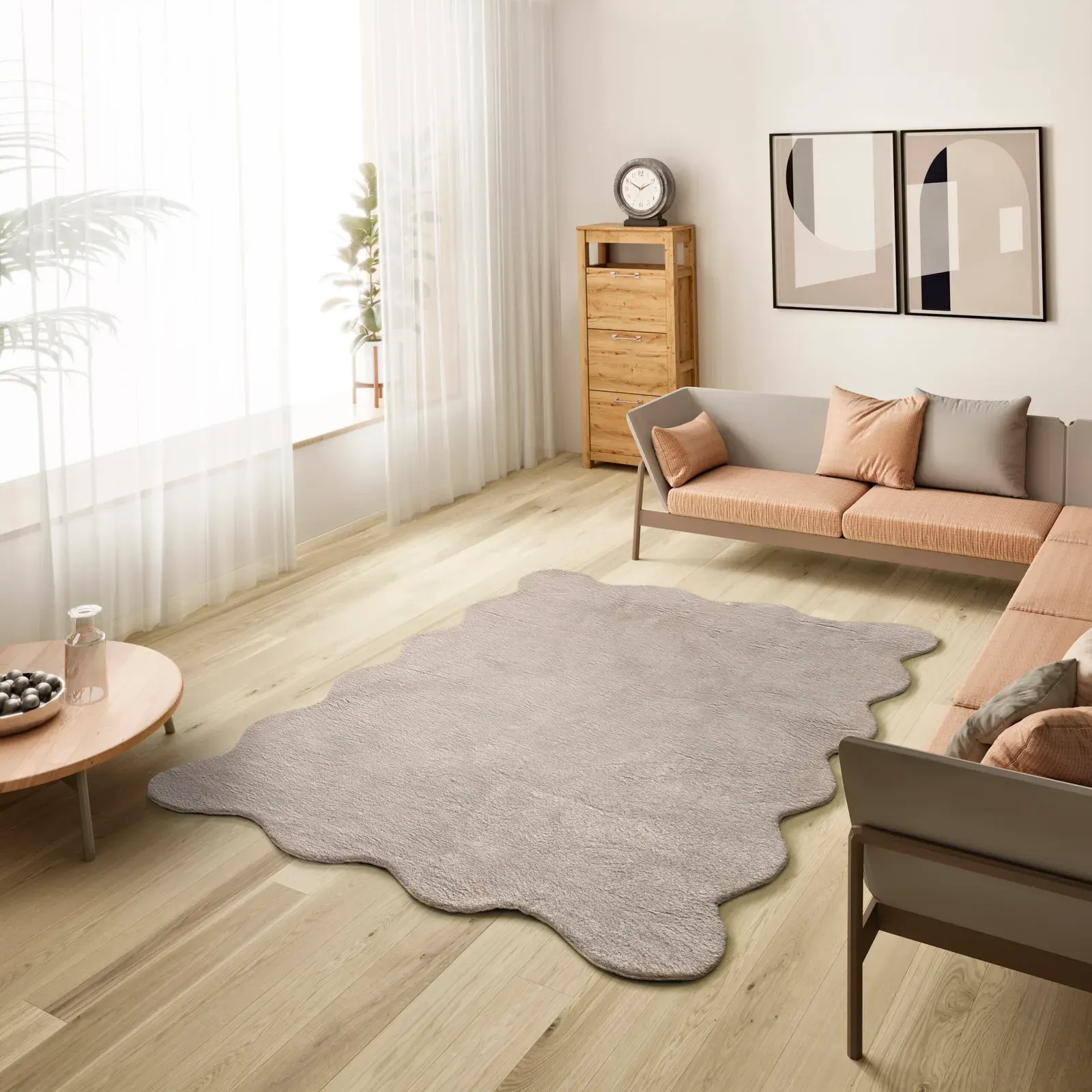 Tepih MELLOW LISO kamena, 120×170 cm — detalj