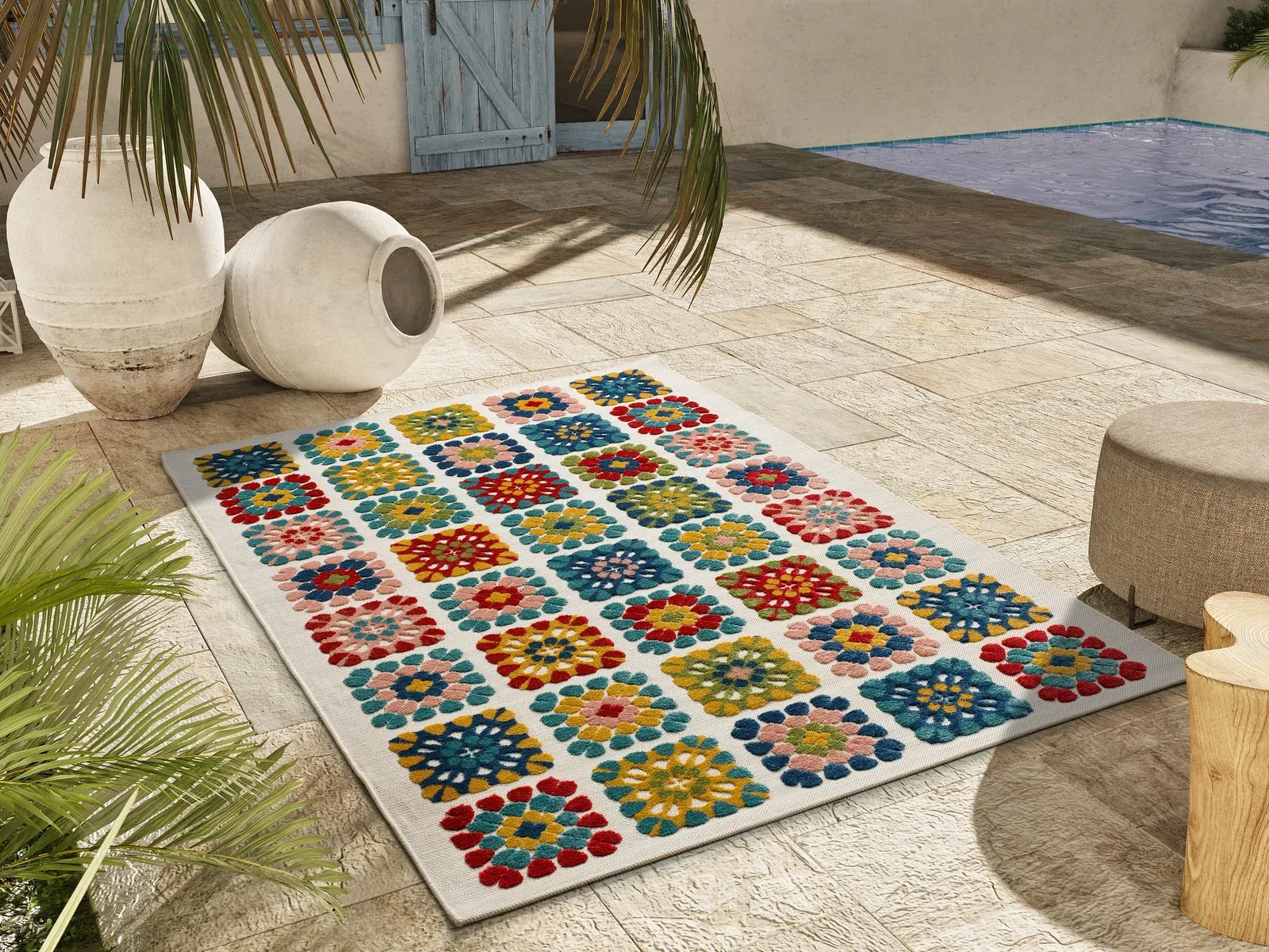 Tepih MILA 23528 multi, 080×150 cm — gornji prikaz