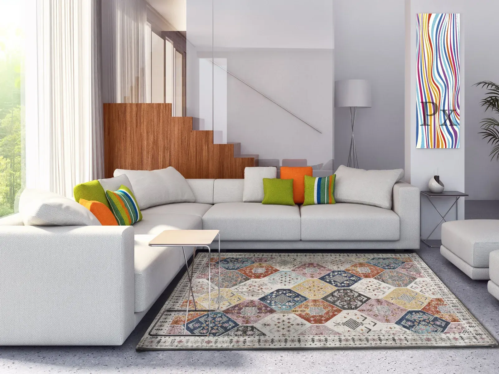Tepih MIRVA 20049 multi, 060×120 cm — stražnji prikaz