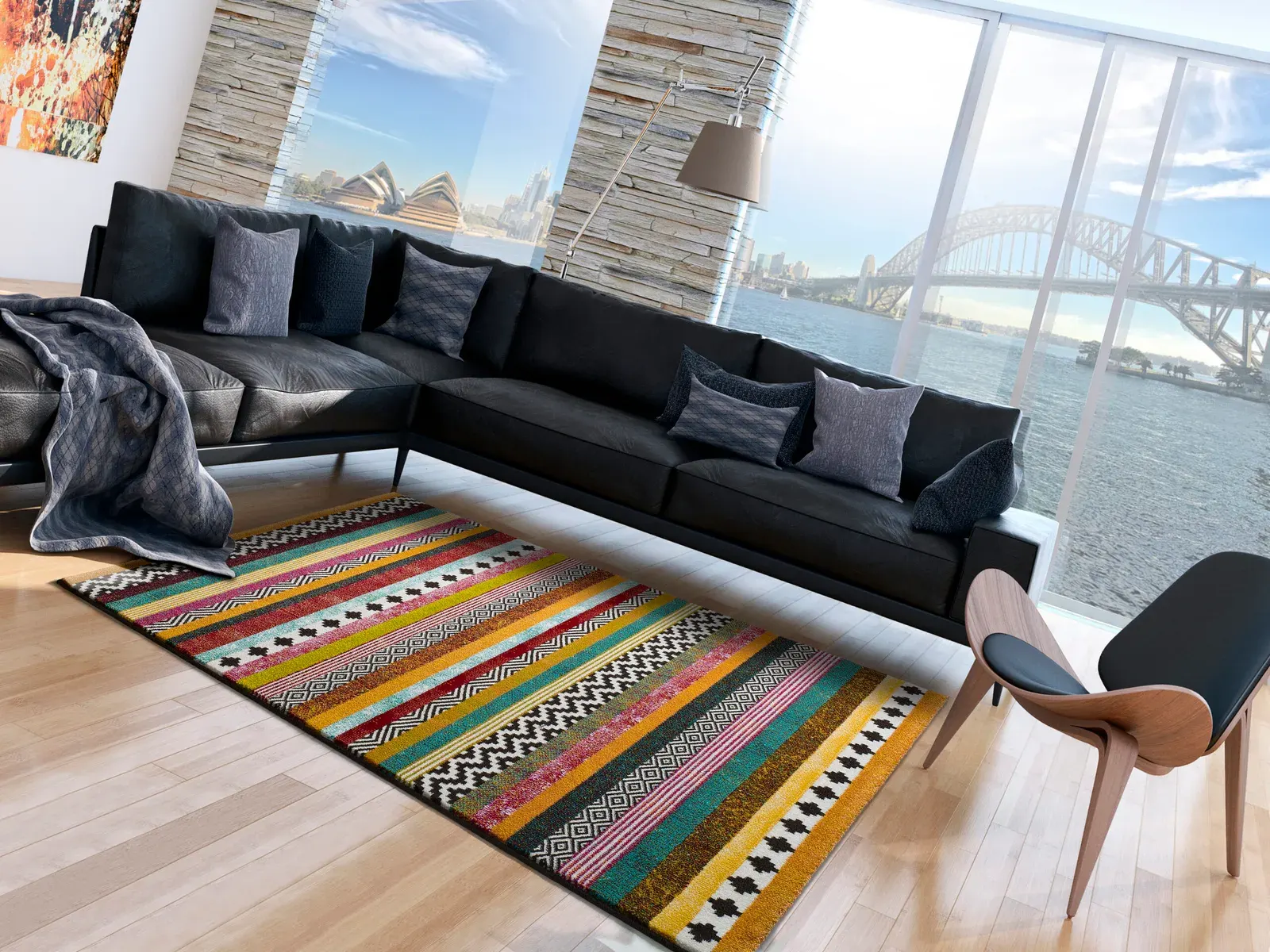 Tepih MOAR 16229 multi, 060×120 cm — stražnji prikaz