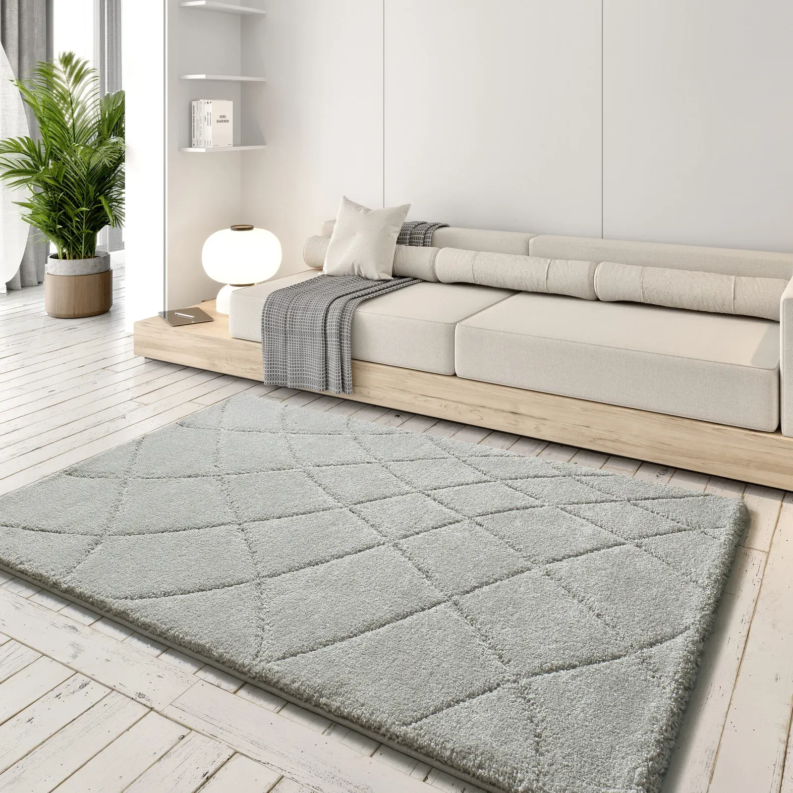 Tepih MOLIER 8785 srebrna, 060×120 cm — detalj