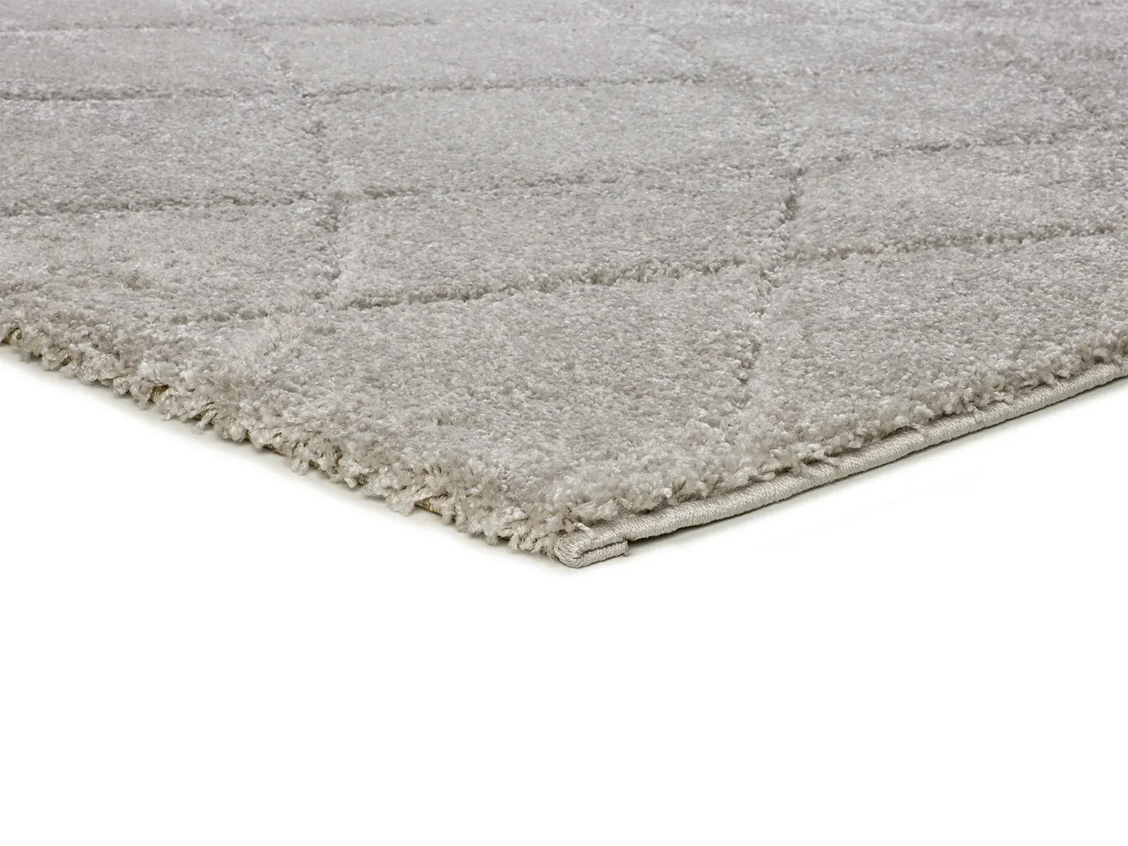 Tepih MOLIER 8785 srebrna, 060×120 cm — bočni prikaz
