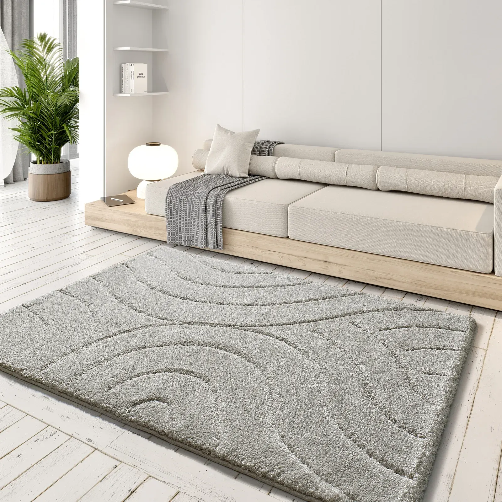Tepih MOLIER 8786 srebrna, 060×120 cm — detalj