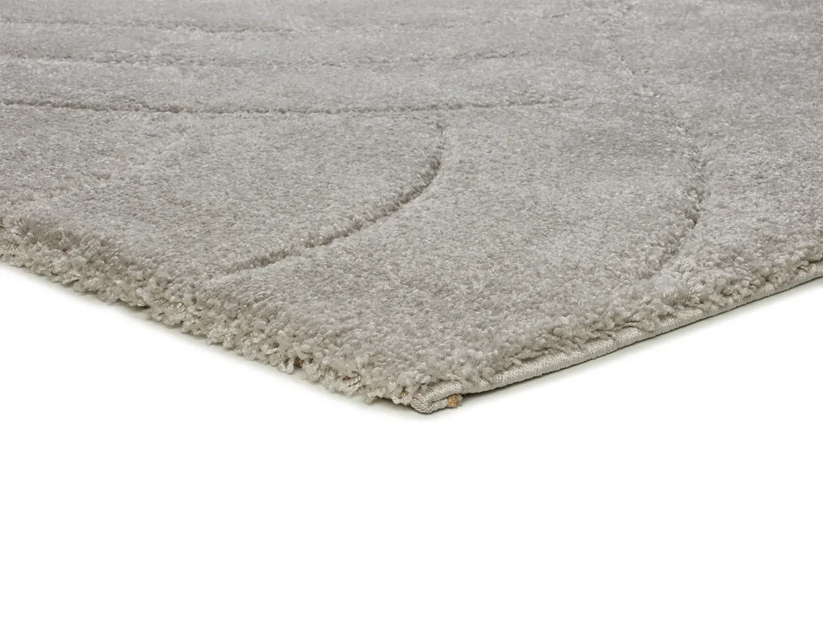 Tepih MOLIER 8786 srebrna, 060×120 cm — bočni prikaz
