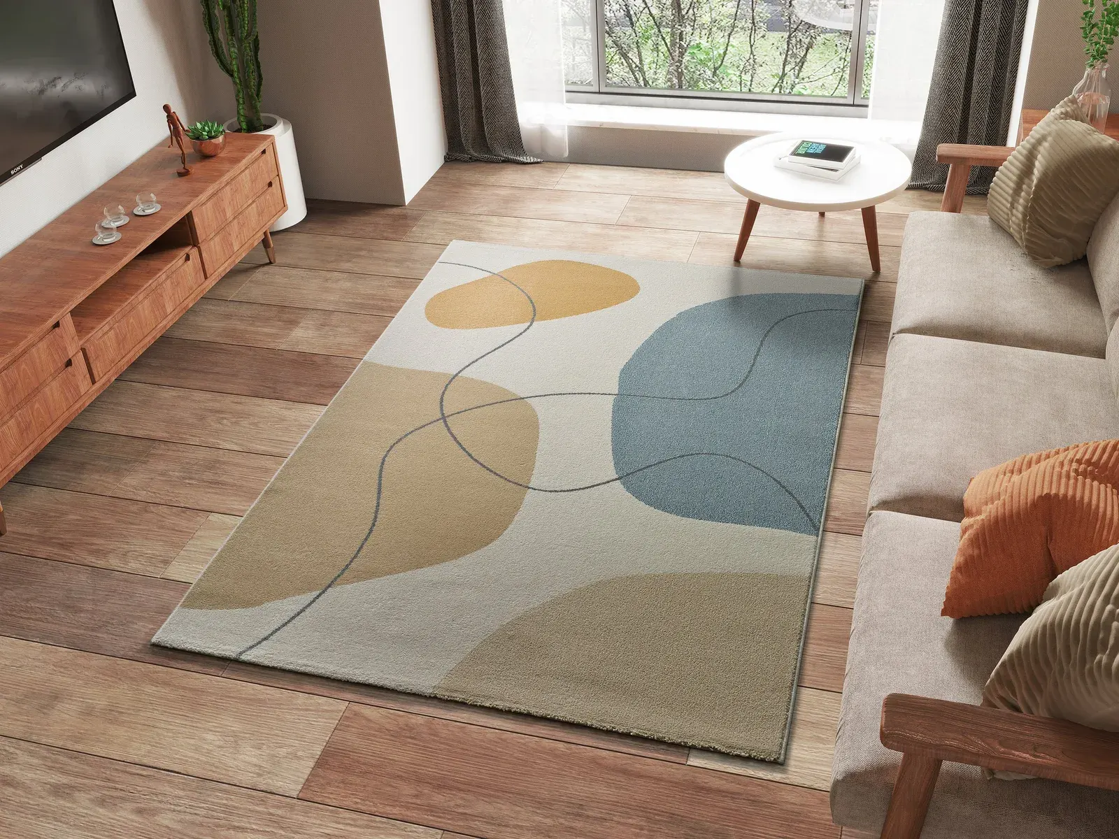 Tepih NEW YORK 12321 multi, 080×150 cm — gornji prikaz