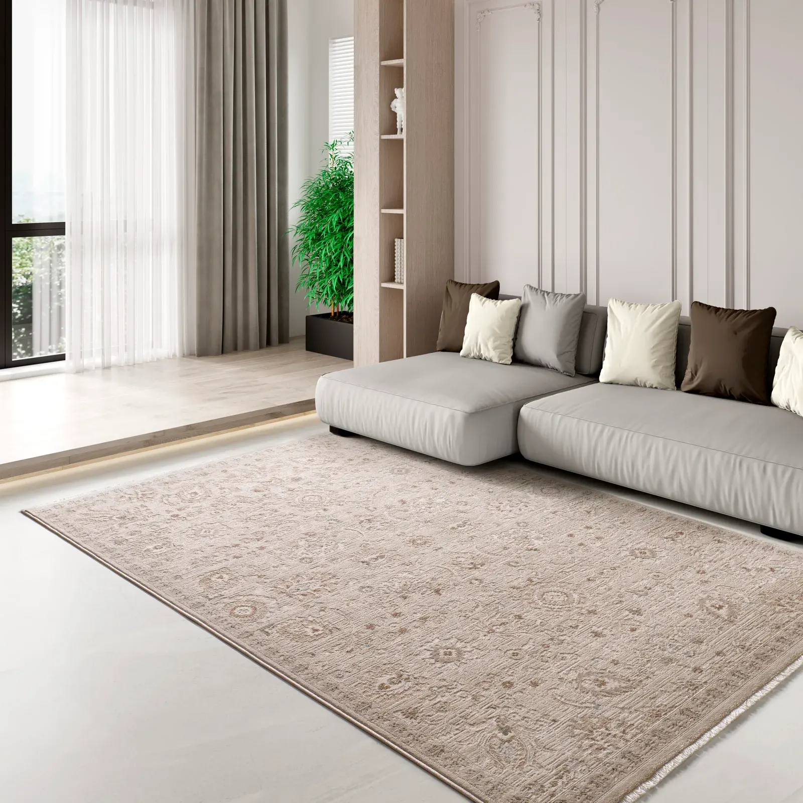 Tepih ONA 52081 bež, 120×160 cm — gornji prikaz