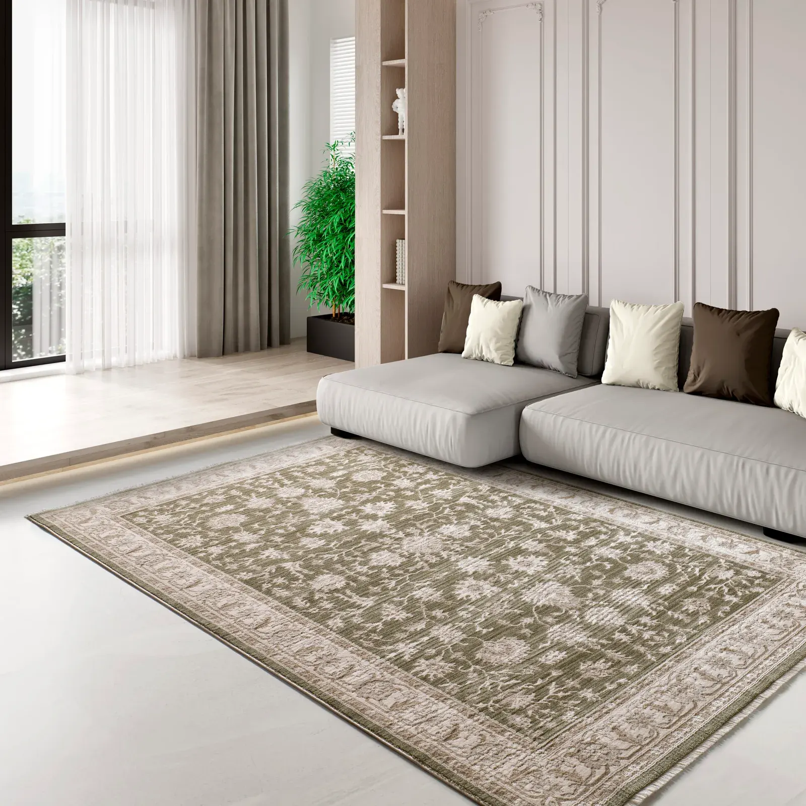 Tepih ONA 52095 zelena, 120×160 cm — gornji prikaz