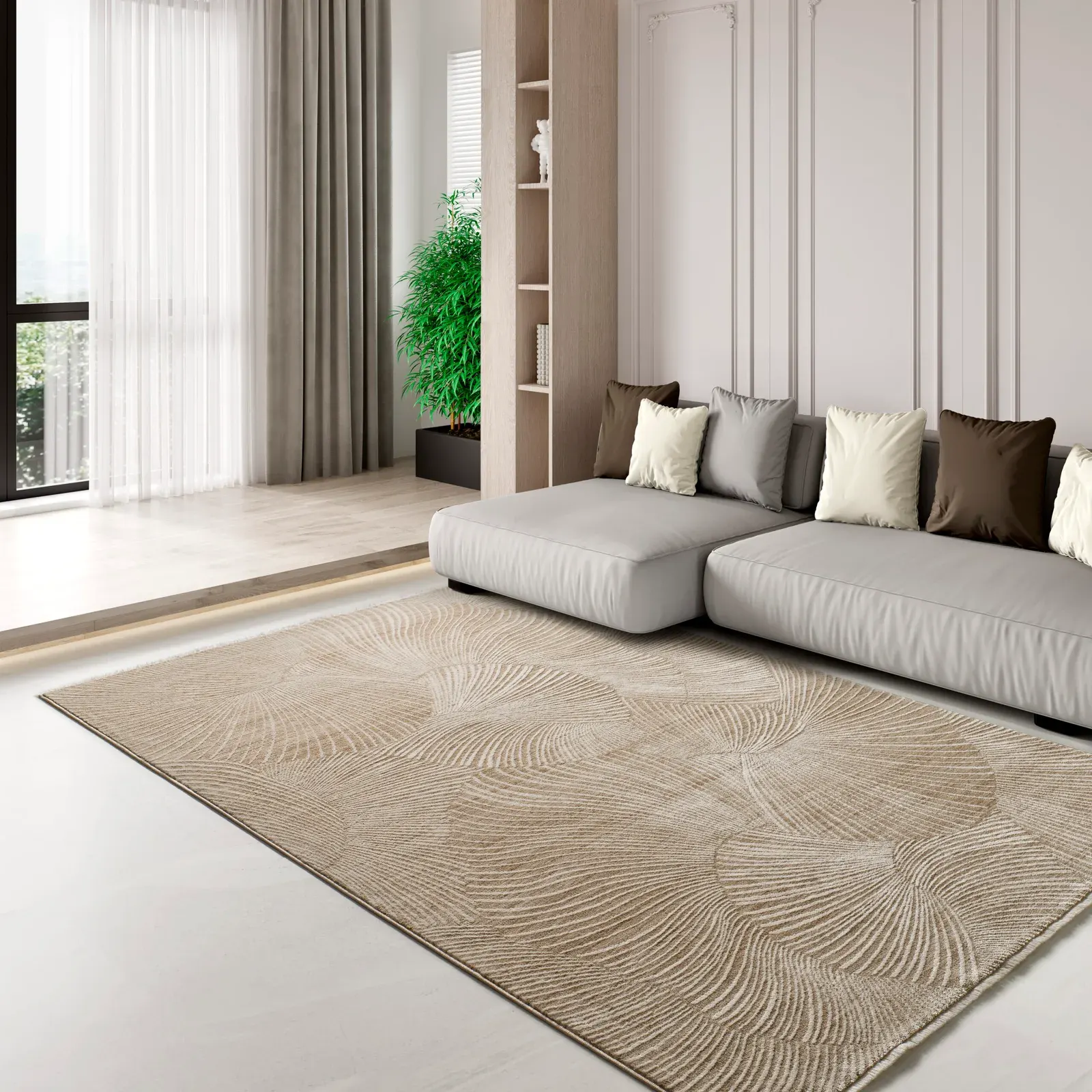 Tepih ONA 52100 bež, 120×160 cm — detalj