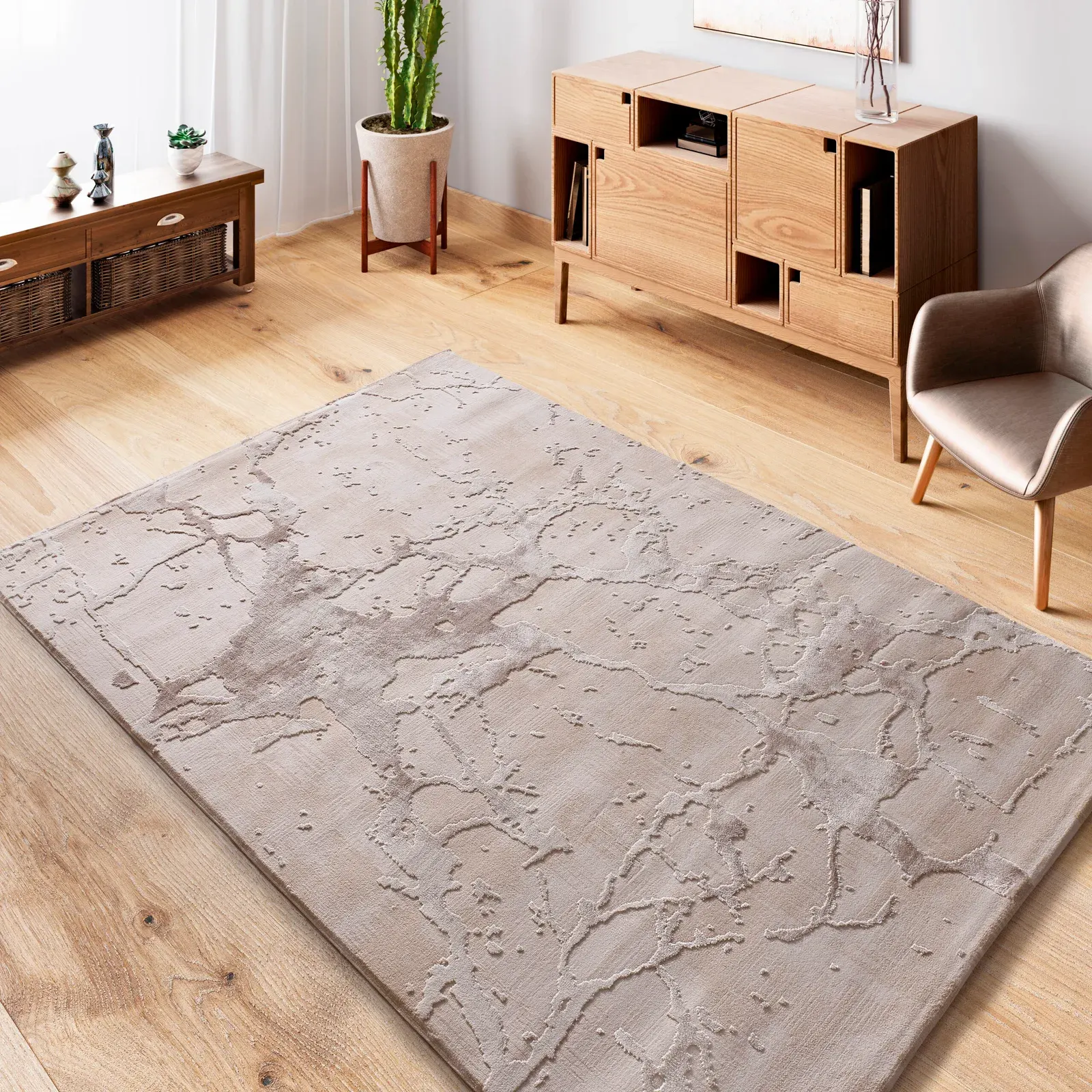 Tepih ORIS 4208 bež, 077×150 cm — detalj