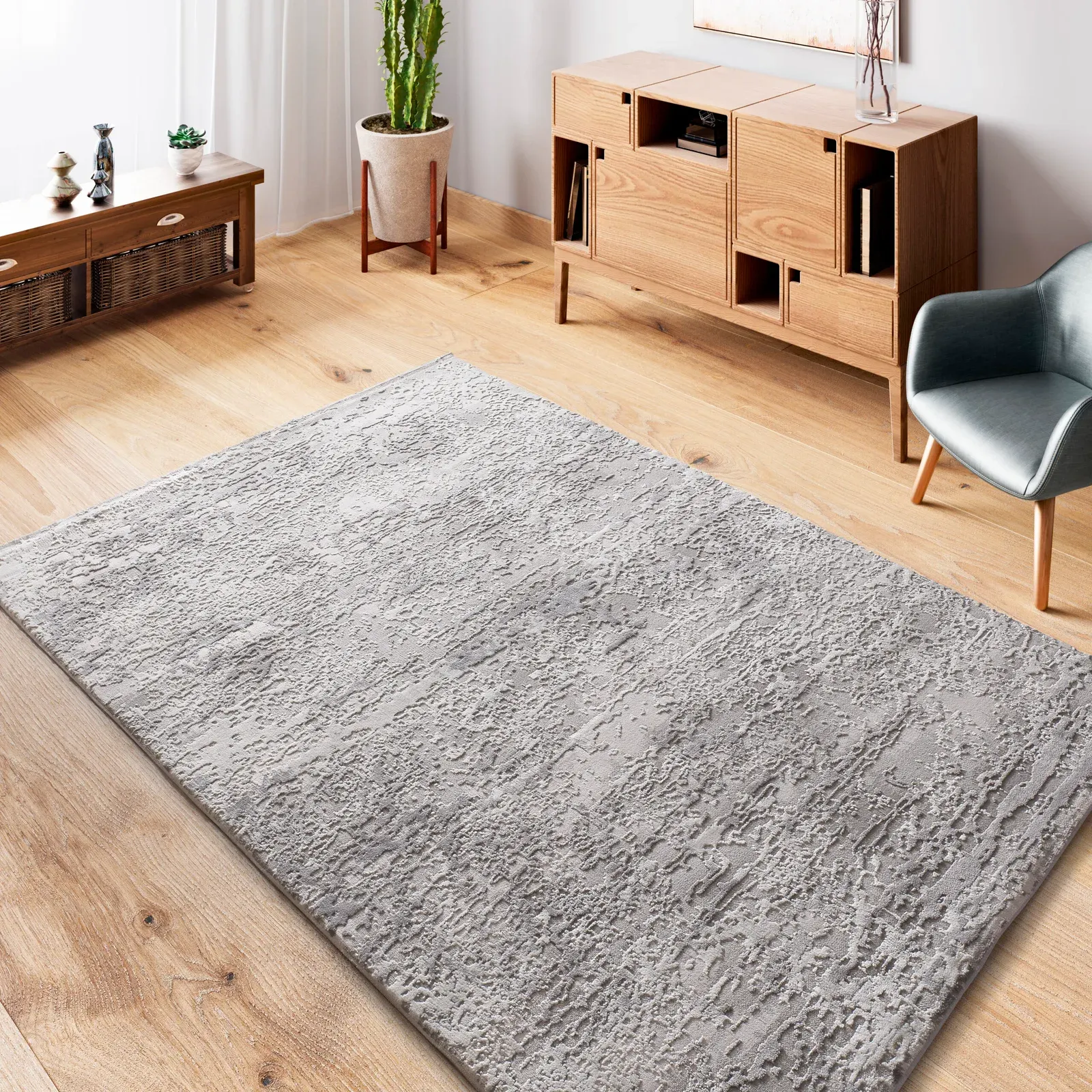 Tepih ORIS 4222 siva, 077×150 cm — detalj