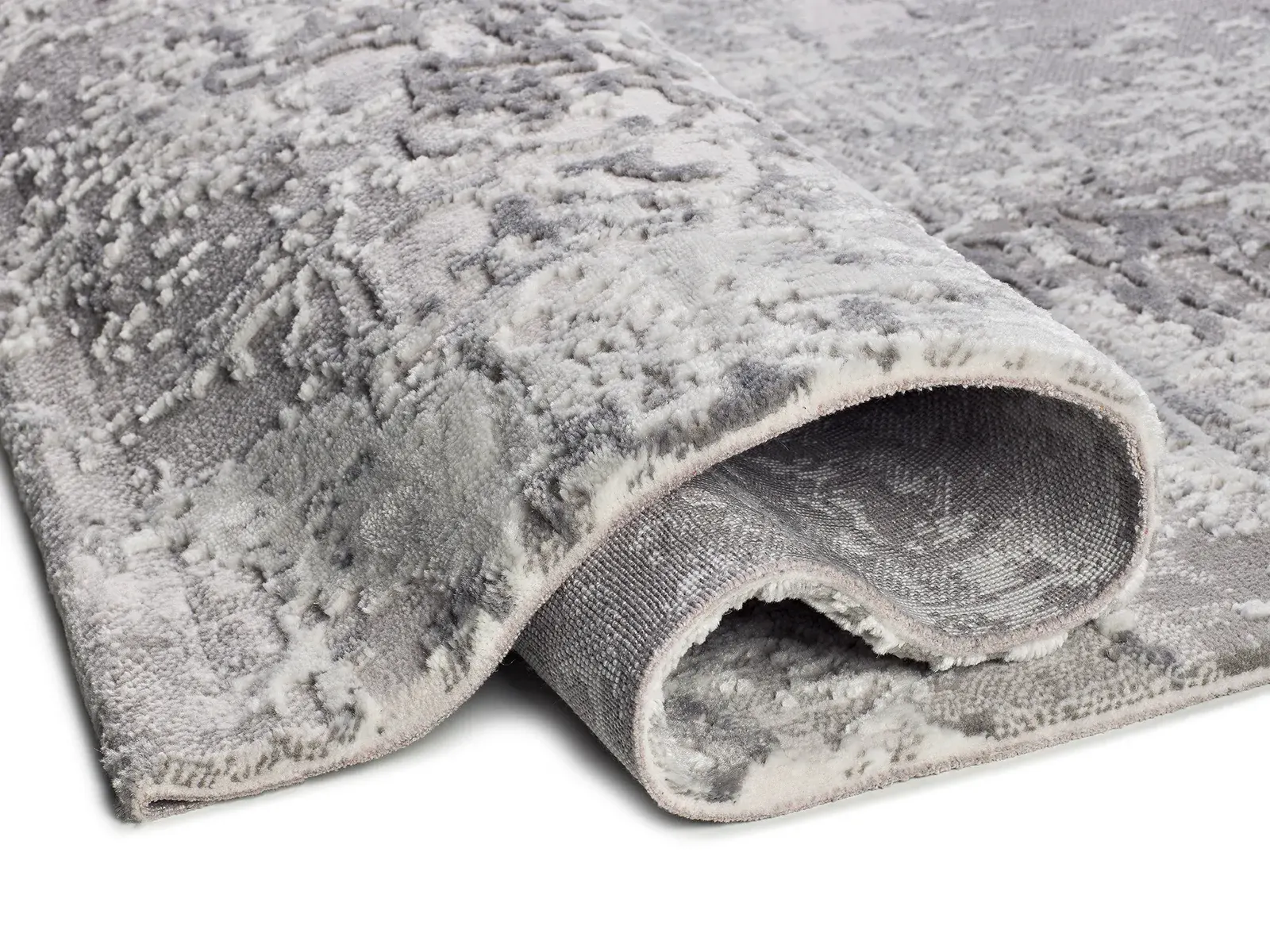 Tepih ORIS 4222 siva, 077×150 cm — stražnji prikaz
