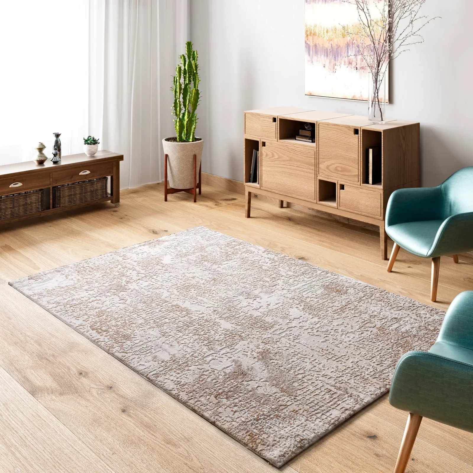 Tepih ORIS 5351 riđa, 077×150 cm — gornji prikaz