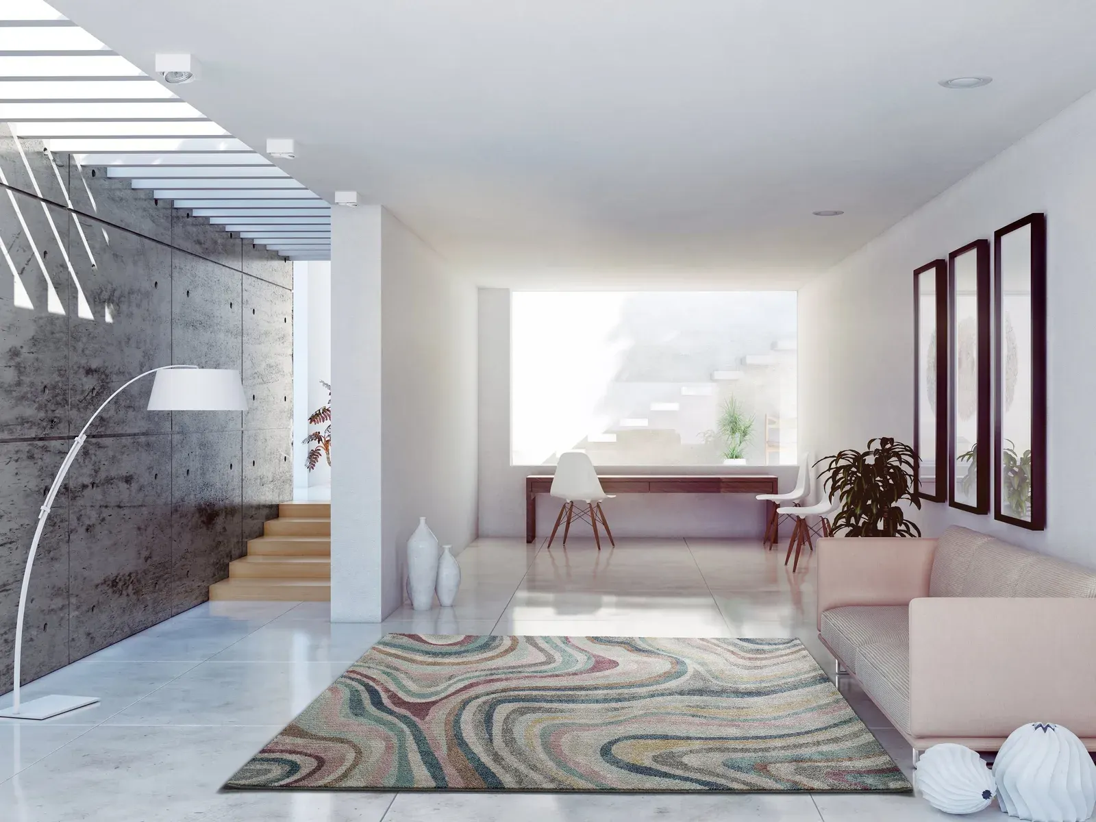 Tepih PARMA 20055 multi, 060×120 cm — stražnji prikaz