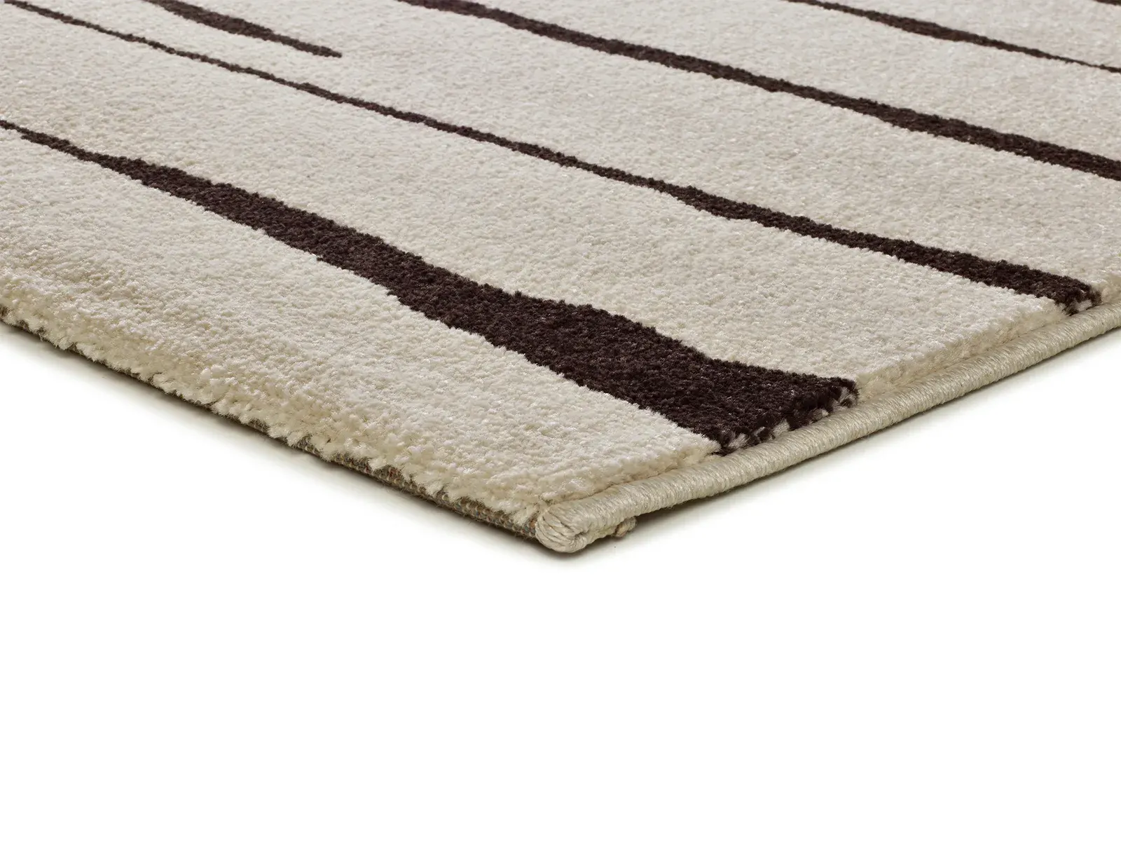 Tepih RETRO 13019 bijela, 080×150 cm — bočni prikaz
