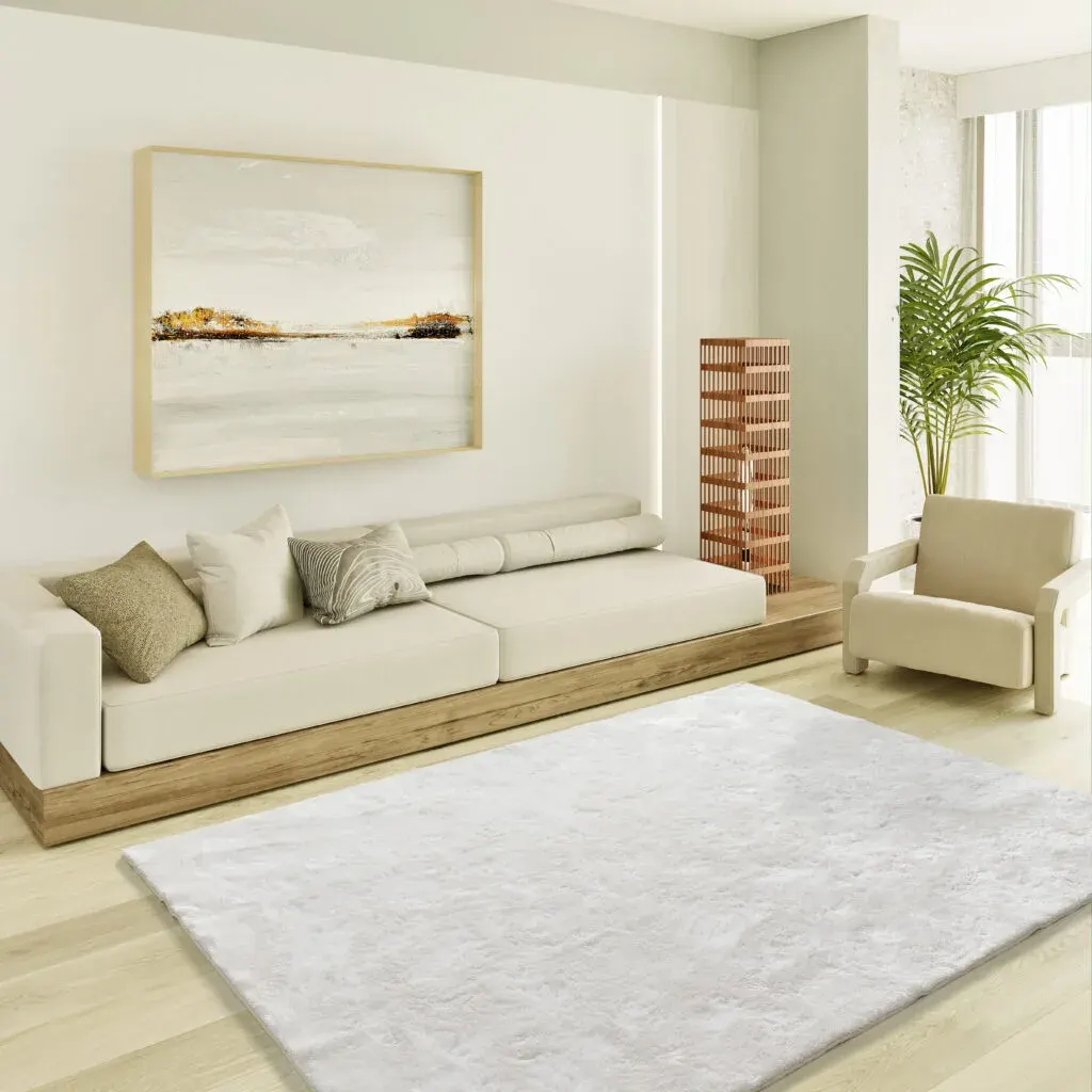 Tepih ROMA LISO bijela, 060×110 cm — detalj