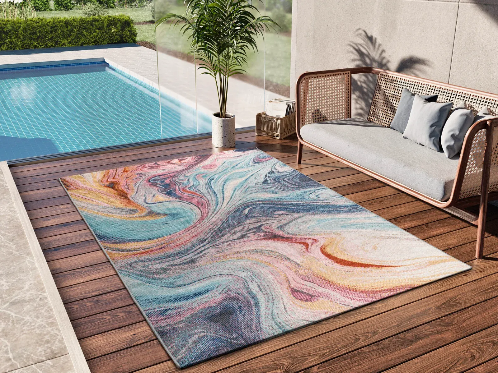 Tepih SAMARA 54572 multi, 080×150 cm — stražnji prikaz