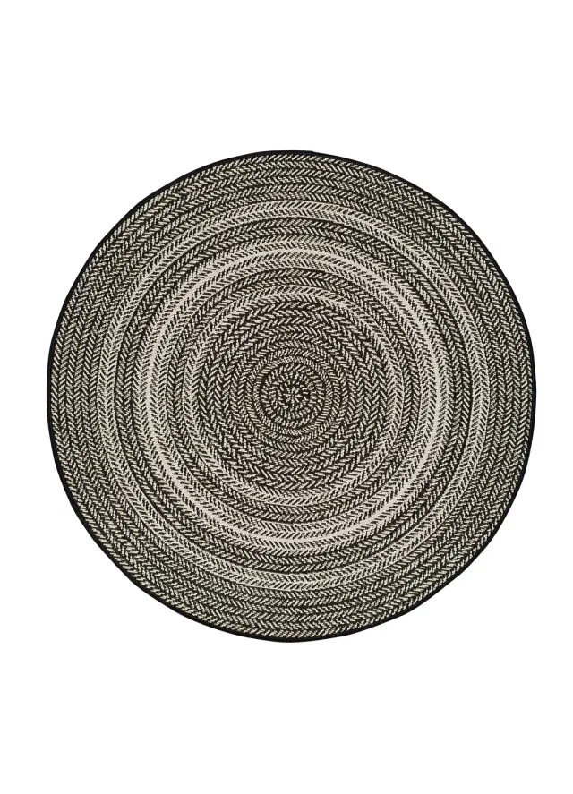 Tepih SILVANA 48837 crna, 120 cm Ø
