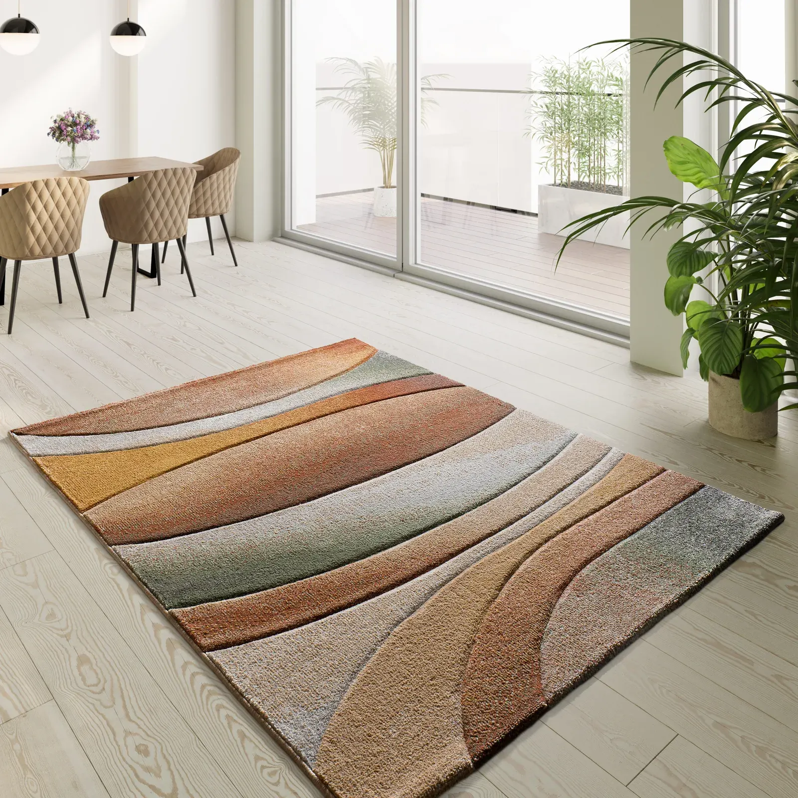 Tepih SORA 40324 multi, 080×150 cm — stražnji prikaz