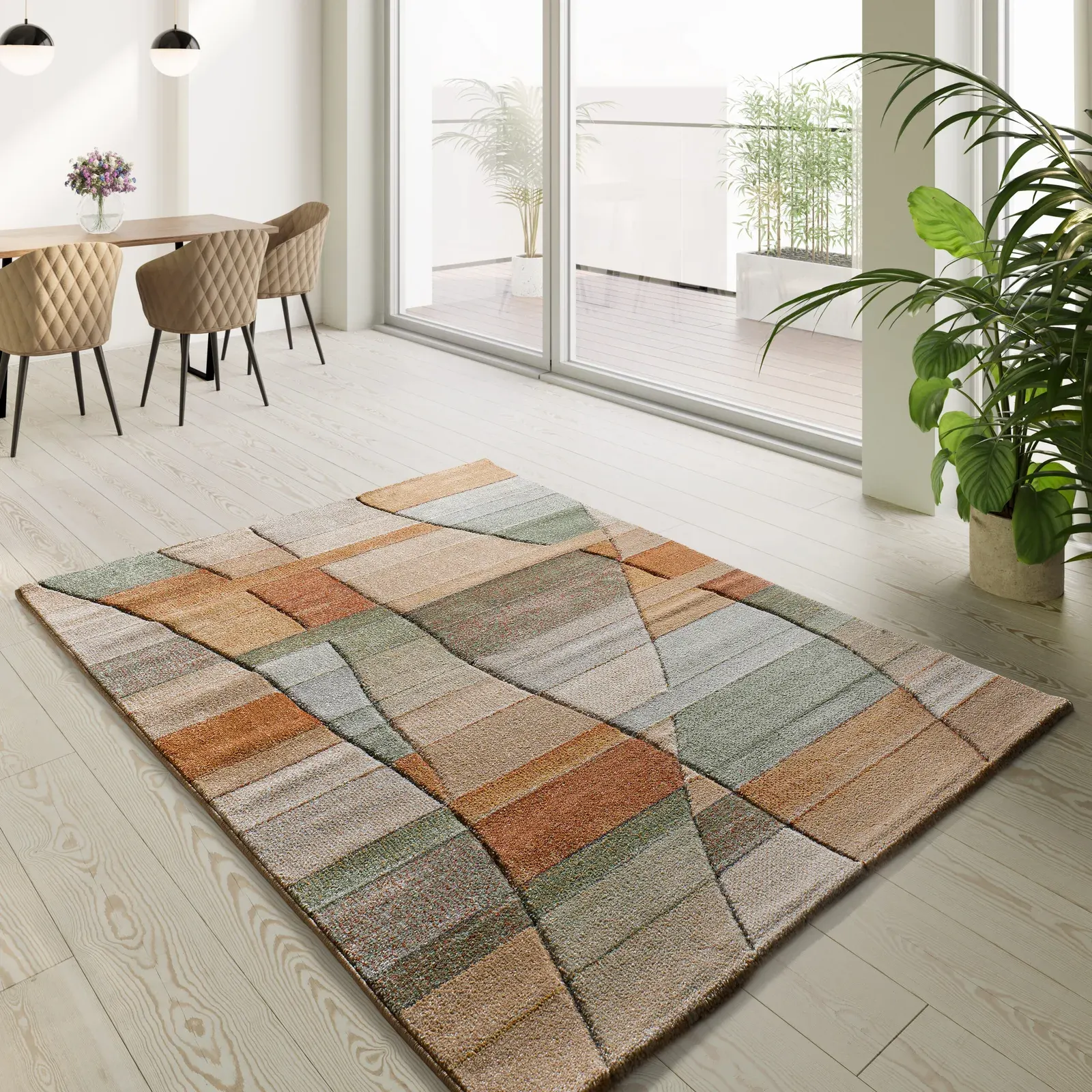Tepih SORA 40325 multi, 080×150 cm — stražnji prikaz