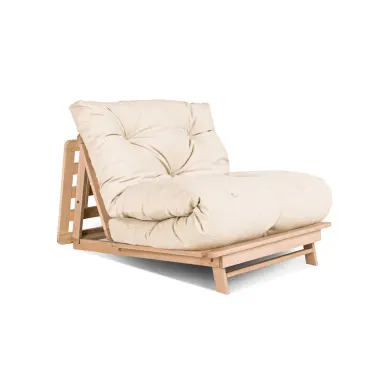 layti 90 futon sofa neobrađeno - krem
