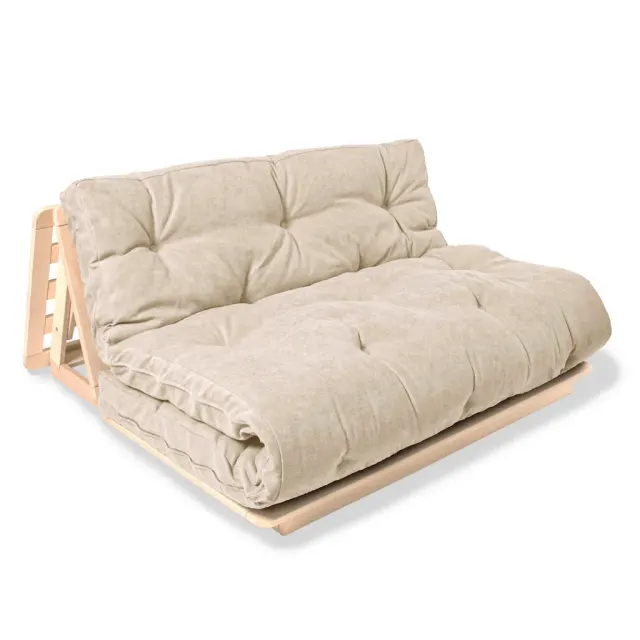 layti 140 futon sofa prirodni (laneno ulje) - krem
