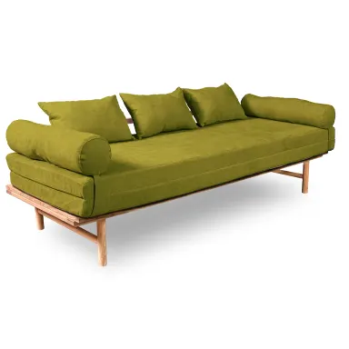 le mar daybed prirodni (laneno ulje) - zelena